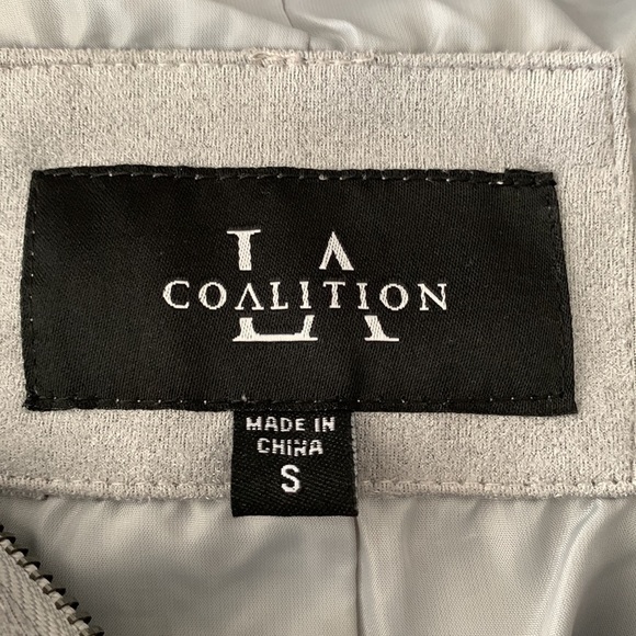 LA Coalition Faux Suede jacket New with Tags, light lavender/gray. Gorgeous! - Picture 3 of 7